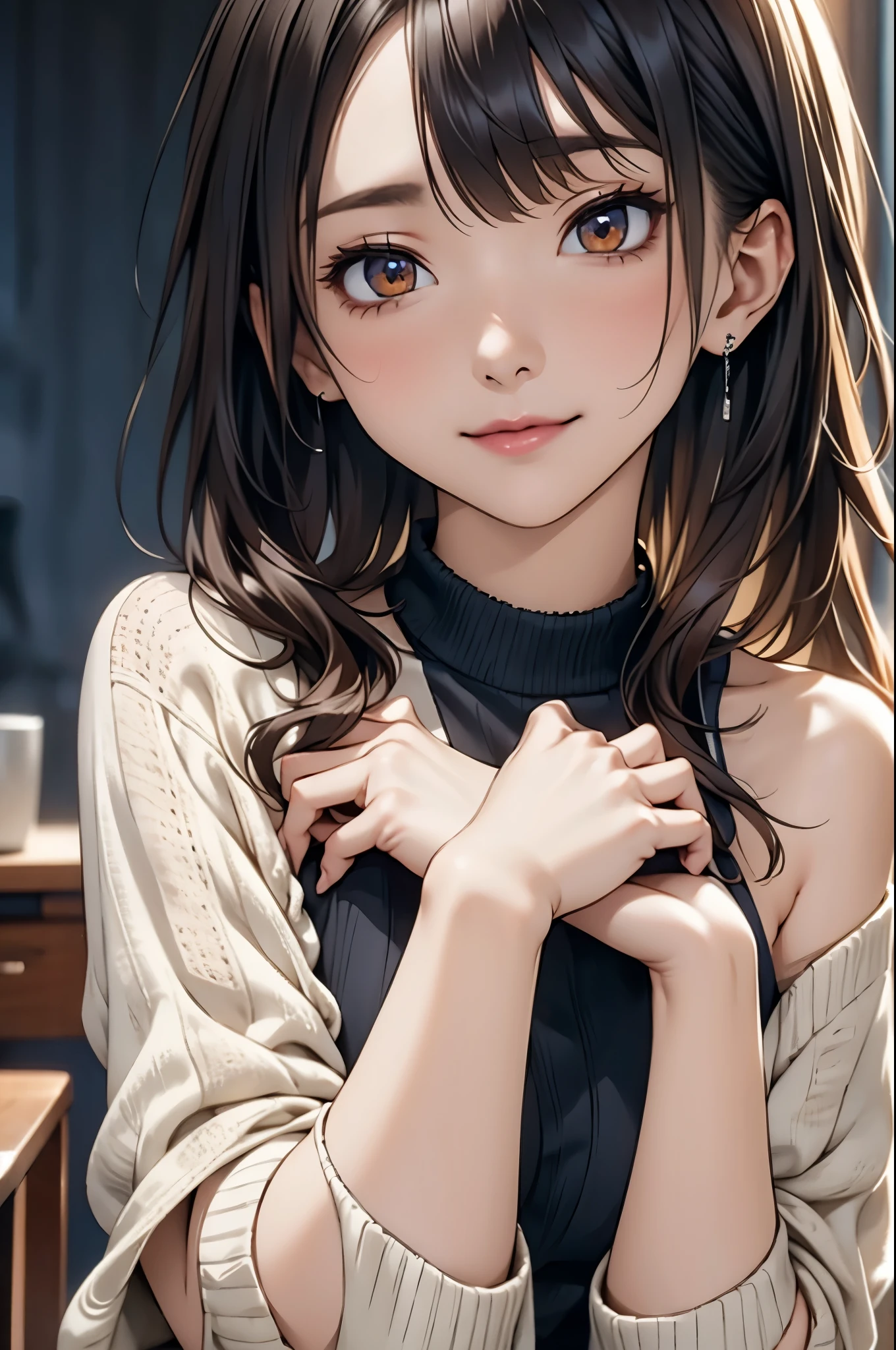 (masterpiece:1.2, highest quality), (Realistic, photoRealistic:1.4), Beautiful illustrations, (Natural Side Lighting, Cinema Lighting), 
avert your eyes, (From below), 1 girl, 日Book語, high school girl, , Perfect Face, Perfect body, Cute and symmetrical face, Shiny skin, Baby Face, short hair:1.5, (Low Ponytail):1.6, Long sideburns, Light brown hair), Asymmetrical bangs, Dark blue eyes, Big eyes, Droopy eyes, (Middle chest, Captivating thighs, Big Ass), 
Beautiful Hair, Beautiful Face, Beautiful fine details, Beautiful clavicle, Beautiful body, Beautiful breasts, Beautiful thighs, Beautiful feet, Beautiful fingers, Bookを持っている,
(((Off-the-shoulder light yellow-green sweater), Sleeveless Black Turtleneck Sweater, 茶色のタイトmini skirt), belt, emerald green hair ribbon), 
(Beautiful views), evening, (amusement park), walk, (put your hands in your hair), Bookを持っている, (Sad look), Bookを読んでいる,whole body,mini skirt,Attractive legs,手にBookを持っている,Book