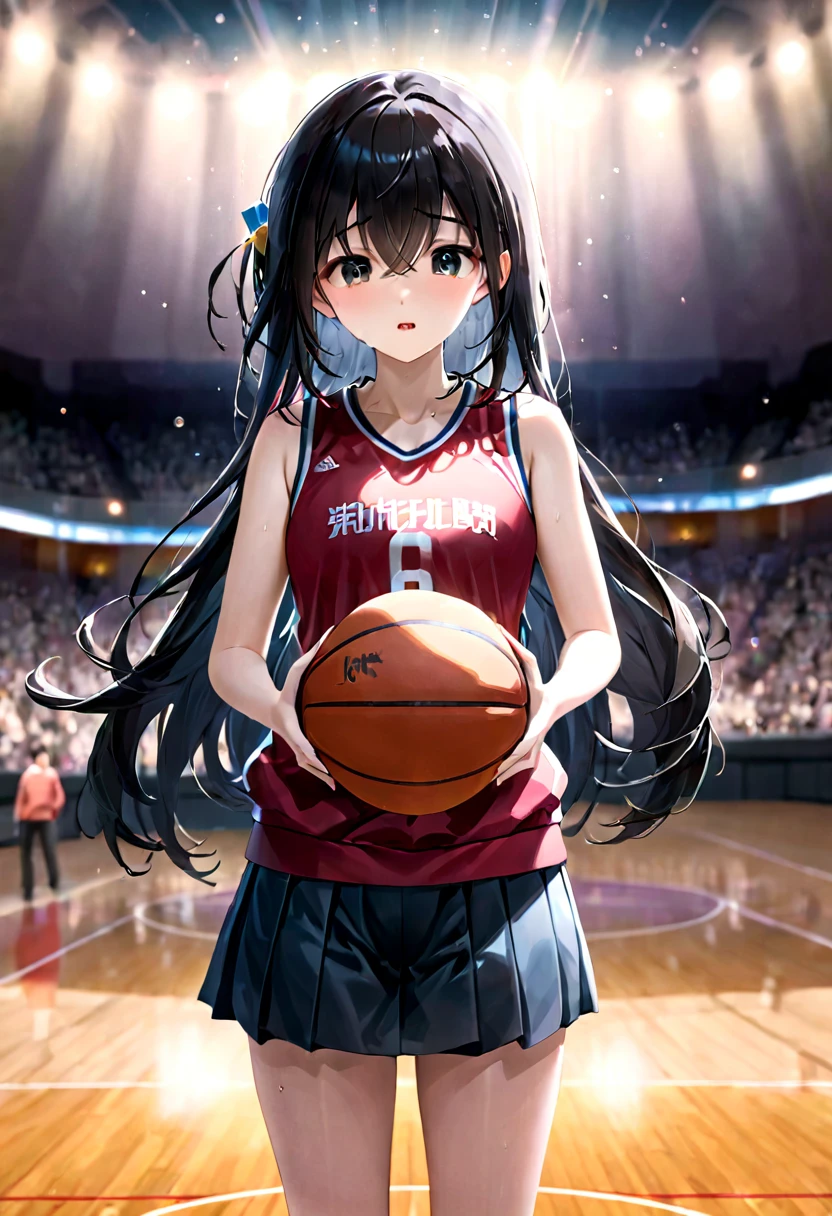 (8k, highest quality, masterpiece:1.2), (Realistic, photo-Realistic:1.37), Very detailed,highest quality, Ultra-high resolution, Professional Lighting, Photon Mapping, Radio City, Physically Based Rendering, Cinema Lighting, Basketball court,Depth of written boundary, Sharp focus,Sunbeam, Good composition,(Bokeh:1.2) One girl,alone,(whole body), (Mouth closed),Beautiful fine details, Pause, Tight waist,Basketball Uniforms, Black Hair,Messy Hair,Long hair blowing in the wind,(Ulzzang-6500:1.2)
Mix 4, Hello