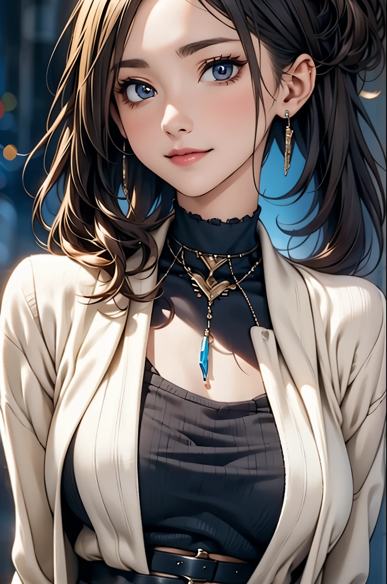 ((Biologically correct number of limbs))、(( whole body including face))、4K、Masterpiece、((focus on the face))、((Symmetrical facial features))、Eyes with detailed description、Beautiful woman、Outstanding style、(slender)、Detailed depiction of faces、(((robot)))、