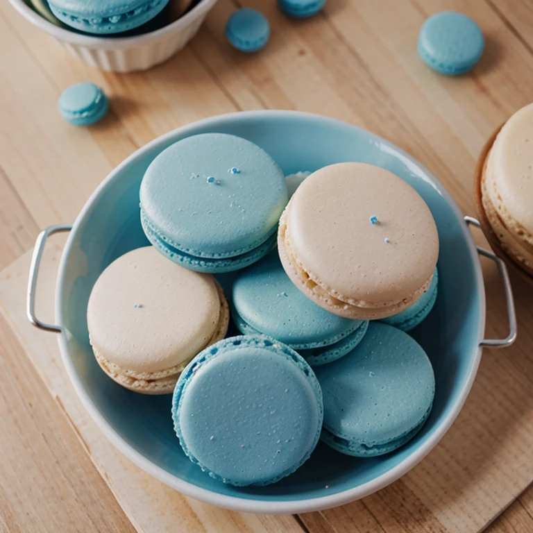 Blue raspberry macarons