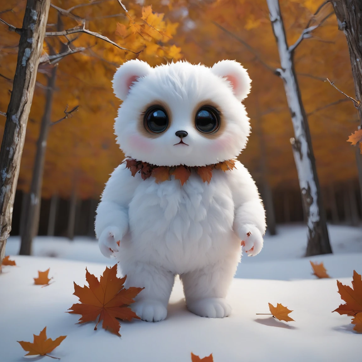 score_9, score_8_up, score_7_up, score_6_up, score_5_up, score_4_up,UHD, 
adorable bear-like creature big eyes in forest autumn time