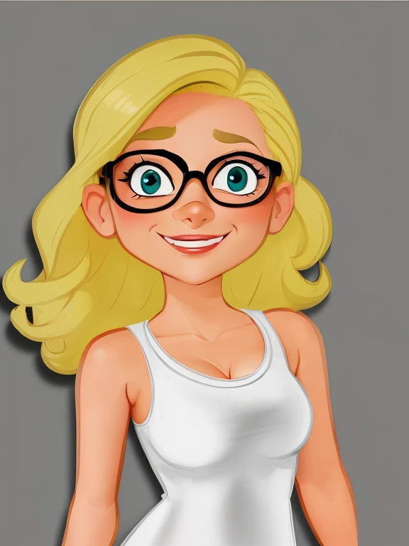4k, comic babes, cartoon woman with glasses and a white blouse, cartoon art style, in cartoon style, cartoon digital painting, cartoon portrait, cartoon digital art, cartoon art style cartoons, cartoon style illustration, cartoon style, cartoon look, looks like britney spears, cartoon style, digital art cartoon, character portrait of mine, simple cartoon style, cartoon character, shading cartoon girl with glasses