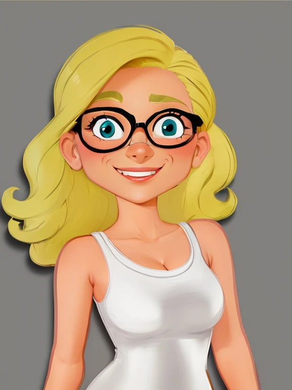 4k, comic babes, cartoon woman with glasses and a white blouse, cartoon art style, in cartoon style, cartoon digital painting, cartoon portrait, cartoon digital art, cartoon art style cartoons, cartoon style illustration, cartoon style, cartoon look, looks like britney spears, cartoon style, digital art cartoon, character portrait of mine, simple cartoon style, cartoon character, shading cartoon girl with glasses