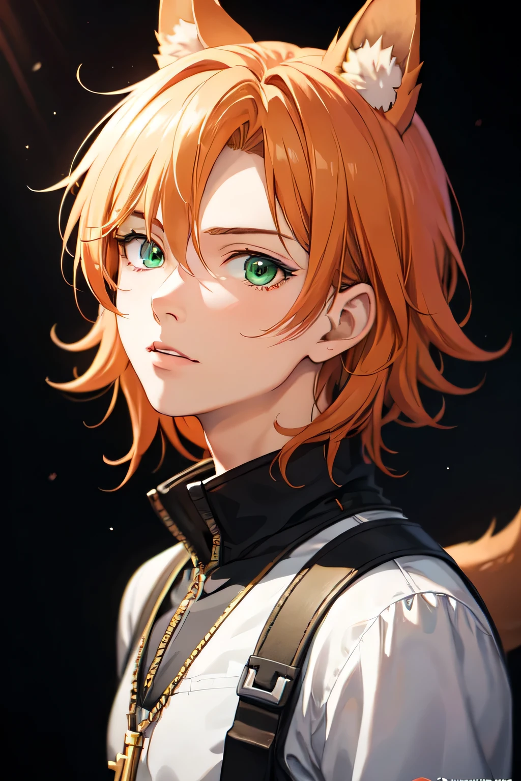 ((best quality)), ((masterpiece)), (detailed), perfect face, anime boy with golden brown hair and ears in a park, with green eyes, orange - haired anime boy, key anime art, rin, male, realistic portrait, anime boy with squrrel ears, detailed anime character art, anime style portrait, realistic anime artstyle, beautiful anime boysquirrel, anime character portrait, painted in anime painter studio, made with anime painter studio, smooth anime cg art,
