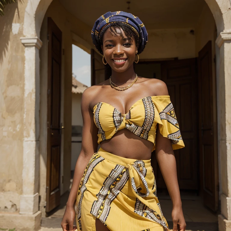 Ultra violet rays in shape of a black woman, dressed in african designed clothes, photorealistic image, 32k, ultra HD, unreal engine rendered, cinematic lighting, artgerm style, bright and vibrant colours, with iridescent light,