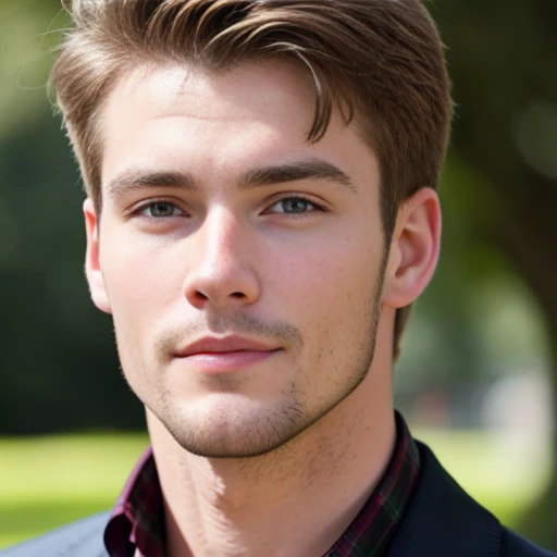handsome scottish men focus on face.