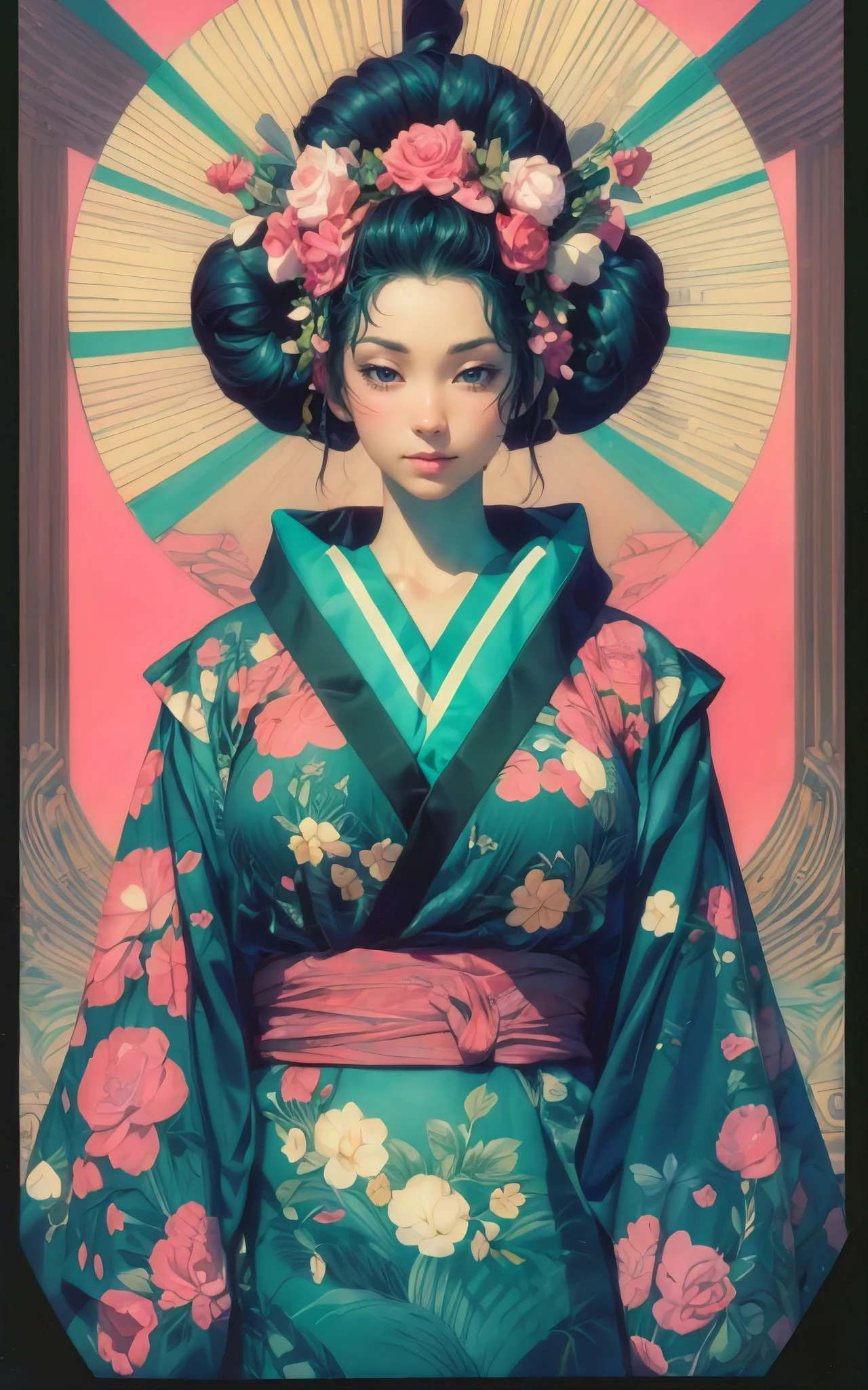 (best quality,4k,8k,highres,masterpiece:1.2),ultra-detailed,(realistic,photorealistic,photo-realistic:1.37), illustration by artgerm and gerald brom, attractive woman, perfect body, huge breasts, hyperfeminine curves, cute and playful pose, vibrant, emotive expressions