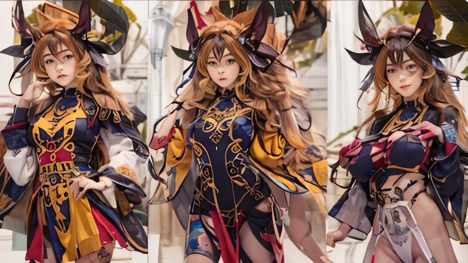 In the beautiful illustration of this super-grand scene,The ultra-distant lens shows us(More than eight distinctive characters:9.9),They have distinct personalities and are lively and interesting。from(A radiant angelic character from heaven:6.6),arrive(A nightmare character surrounded by flames:6.6)、再arrive(A wind fairy character dancing in the air:6.6)、再arrive有(A one-man character surrounded by lightning:6.6),arrive(A mechanical character with a metallic luster:6.6)、再arrive(A powerful character with colorful dragon scale leather:6.6)、再arrive(A slender character with elegance and agility:6.6)Gracefully wears a flower crown、arrive(A seductive and charming tiefling character:6.6)、再arrive(A succubus character with an indescribable sexiness:6.6)。Each character fully demonstrates his or her unique style。The illustration uses advanced artistic techniques and tools,(Use nesting、Weaving、Splicing、perspective、arrangement、grouping、Storyboards and other methods,通过几何arrangement将场景分为不同部分:9.9),Each part corresponds to a role,from而更有效地利用了空间。Through Midjourney's advanced brush tools、Color palette、Material packs和模型包、Texture tools,Exquisite props are designed for each character to increase racial characteristics、Clothing and physical features,(Enhances the character's personality and visual appeal:2.5),The scenery in the illustrations is stunning,There are changing skies、rainbow、aurora、Stars and Moon。Incorporating iconic landmarks such as Mount Everest,and fireworks、Tranquil Lake、Natural and urban elements of waves and neon lights,Creates a magical atmosphere,Characters showcase their unique abilities and equipment in a variety of environments,This is true even in extreme alien landscapes。(Use Midjourney's tools、Material packs、Texture tools、The color palette makes depicting details vivid and realistic:9.9),from复杂的发型和以及不同的种族特质、Body、Appearance features、服装arrive真实的纹理,This greatly enhances the realism of the characters and surroundings,The fusion of multiple art styles adds dynamism to the character's movement at all angles,The overall visual experience is further enriched。The final illustration was described as a "masterpiece",It has the characteristics of "best quality" and "realistic",The details put into the creative process are shown、Level of creativity and craftsmanship。 hdr,(Reality,Masterpiece quality,Best quality)