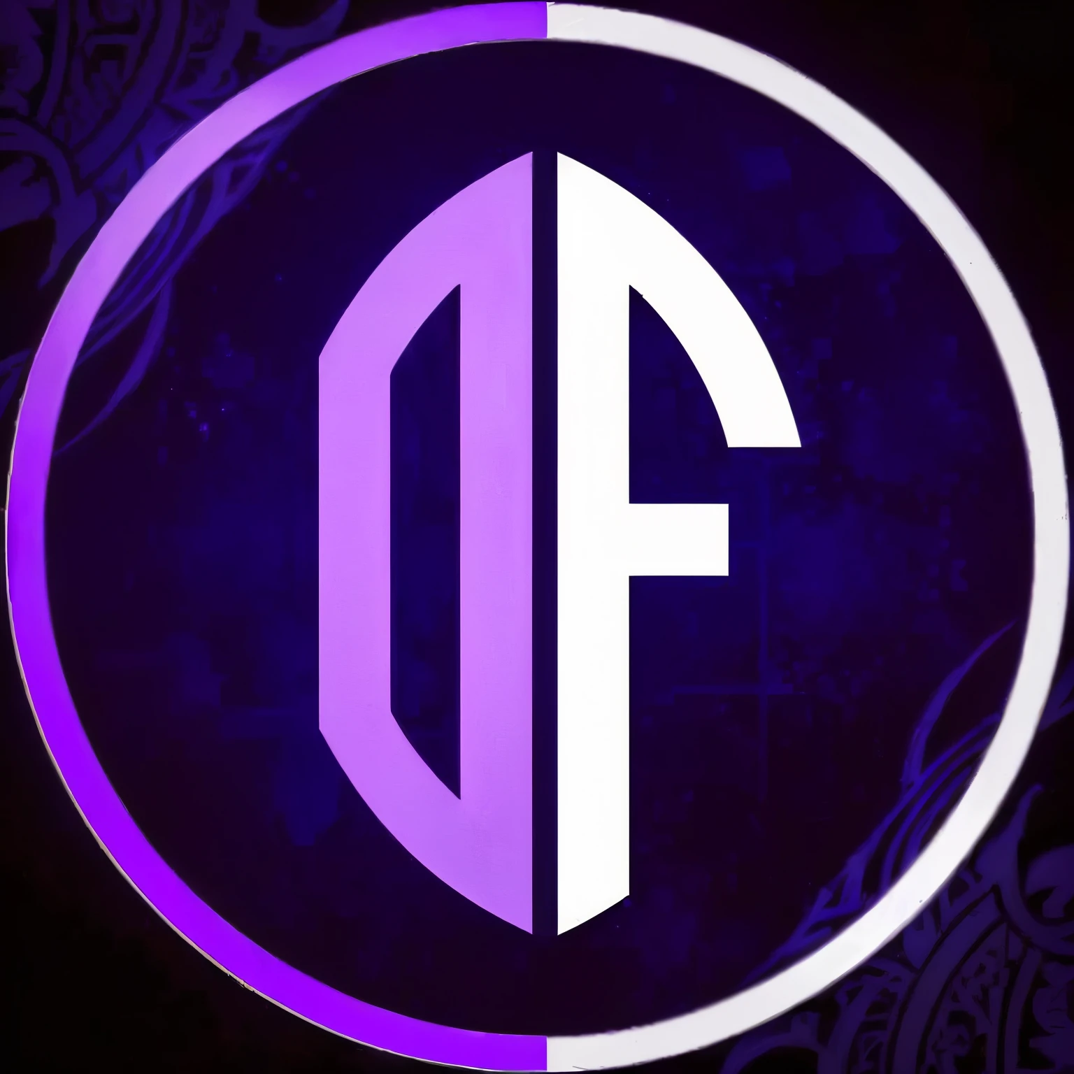 a close up of a purple and white logo on a black background, trending on furaffinity, furaffinity!!!!, furaffinity, discord pfp, discord profile picture, furry furaffinity, devfiantart, perfect factions, official fan art, oft painting, commission on furaffinity, vofan, furaffinity award winning
