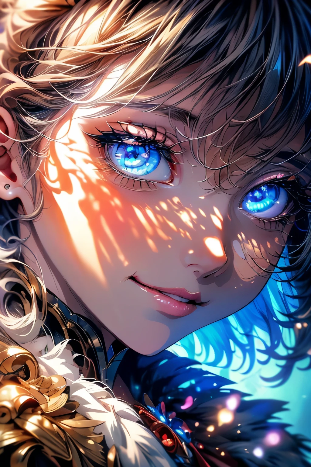 Masterpiece, Best Quality, hiquality, high definition, high quality textures, High quality shadow, high detail, Beautiful detailed, finely detail, extremely detailed CGI, detailed texture, a realistic representation of the face, Realistic, Colorful , tender, cinematiclight, Side light, lens flare, Ray Tracing,tailed beautiful tender muzzle, Detailed beautiful delicate eyes,