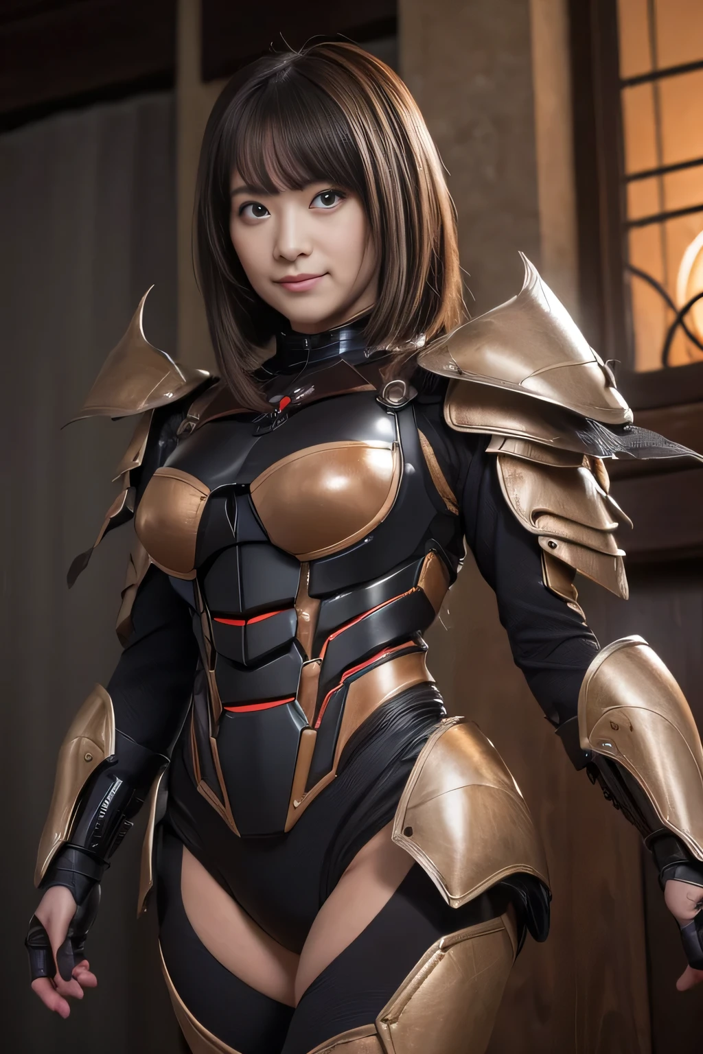(high resolution,masterpiece,best quality,extremely detailed CG, anime, official art:1.4), realistic, photo, amazing fine details, all intricate, gloss and shiny,awesome many layers, 8k wall paper, 3d, sketch, kawaii, illustration,( solo:1.4), perfect female proportion,villainess, (fusion of dark brown cockroach and lady:1.4), (brown cockroach form lady:1.2), (brown cockroach lady:1.2), (fusion:1.2), (solo:1.4), (evil smile:1.2), muscular, abs, (cockroach brown exoskeleton bio insect suit:1.4), (cockroach brown exoskeleton bio insect armor:1.2), (brown transparency cockroach wing:1.4), (brown cockroach antennae:1.3),