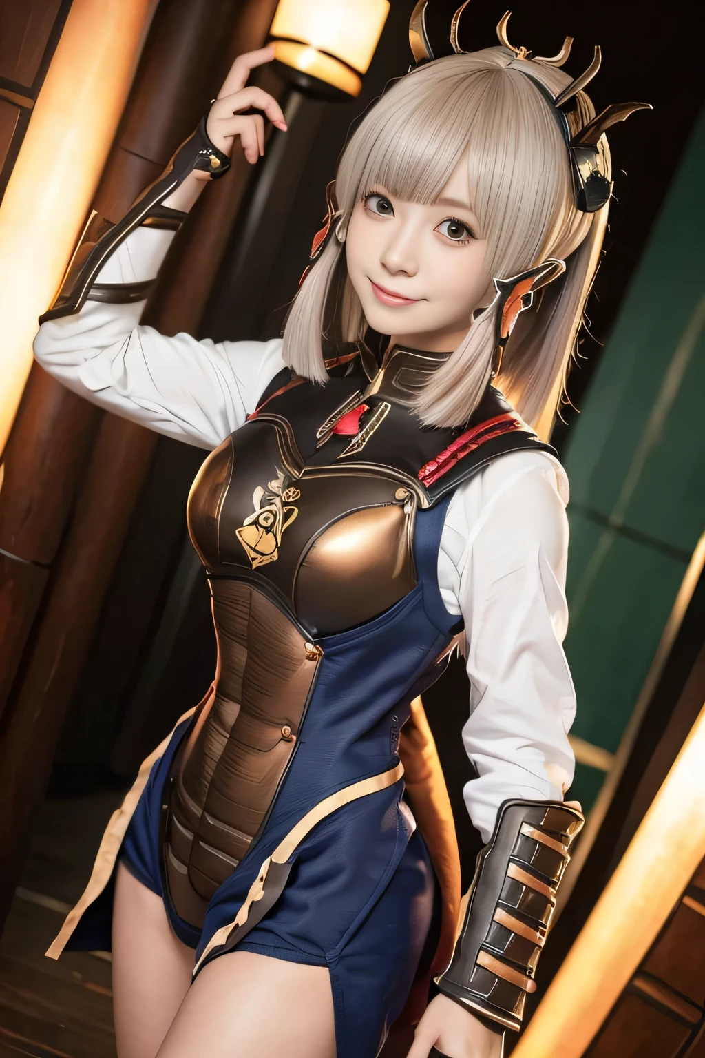 (high resolution,masterpiece,best quality,extremely detailed CG, anime, official art:1.4), realistic, photo, amazing fine details, all intricate, gloss and shiny,awesome many layers, 8k wall paper, 3d, sketch, kawaii, illustration,( solo:1.4), perfect female proportion,villainess, (fusion of dark brown cockroach and lady:1.4), (brown cockroach form lady:1.2), (brown cockroach lady:1.2), (fusion:1.2), (solo:1.4), (evil smile:1.2), muscular, abs, (cockroach brown exoskeleton bio insect suit:1.4), (cockroach brown exoskeleton bio insect armor:1.2), (brown transparency cockroach wing:1.4), (brown cockroach antennae:1.3),
