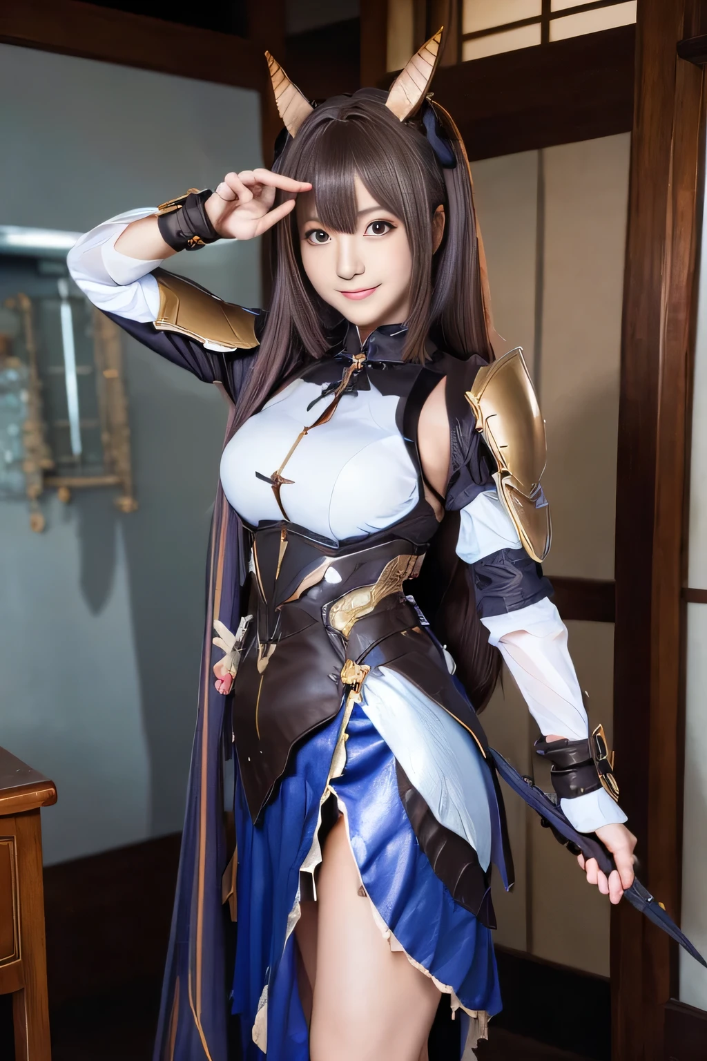 (high resolution,masterpiece,best quality,extremely detailed CG, anime, official art:1.4), realistic, photo, amazing fine details, all intricate, gloss and shiny,awesome many layers, 8k wall paper, 3d, sketch, kawaii, illustration,( solo:1.4), perfect female proportion,villainess, (fusion of dark brown cockroach and lady:1.4), (brown cockroach form lady:1.2), (brown cockroach lady:1.2), (fusion:1.2), (solo:1.4), (evil smile:1.2), muscular, abs, (cockroach brown exoskeleton bio insect suit:1.4), (cockroach brown exoskeleton bio insect armor:1.2), (brown transparency cockroach wing:1.4), (brown cockroach antennae:1.3),
