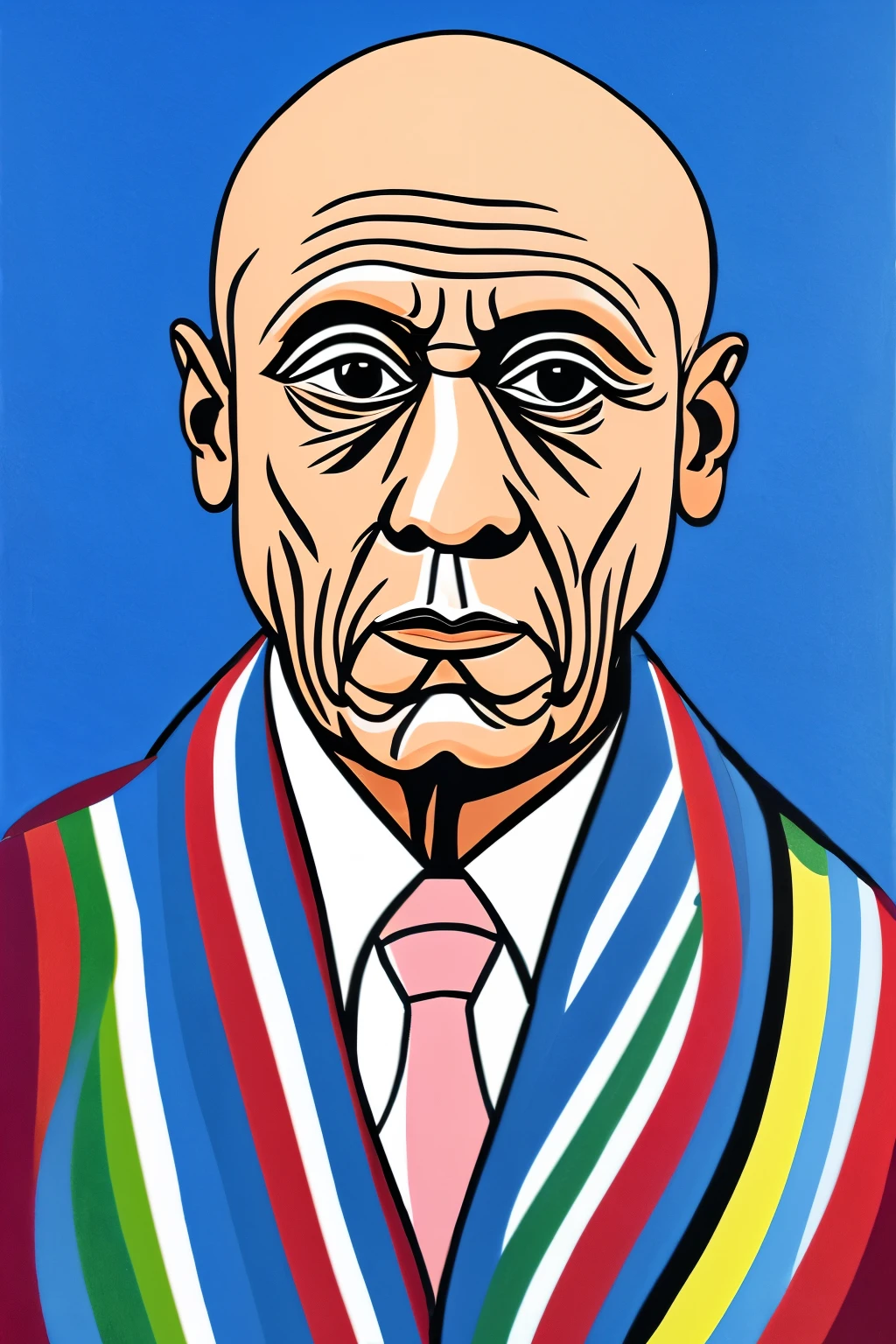 Artwork portrait picasso style minimalist 