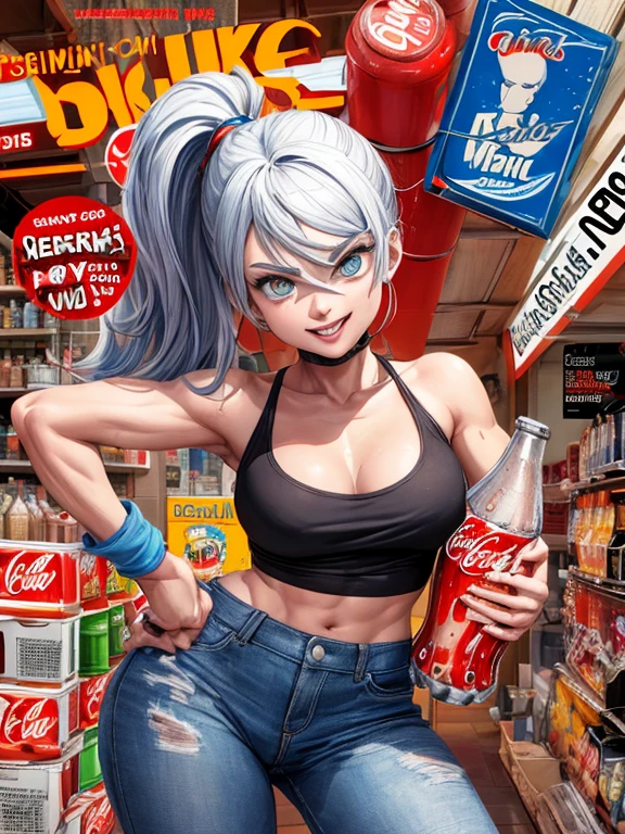 4k, comic babes, drawing of a man holding a bottle of soda and a can of soda, cartoon digital painting, drinking a bottle of coke, cartoon digital art, Cartoon digital painting art, it's a deep dream , Coca-Cola advertising, cartoon digital art, ultra humorous oil painting, digital art. @mariomaniacdude, drawn with photoshop, stylized digital art