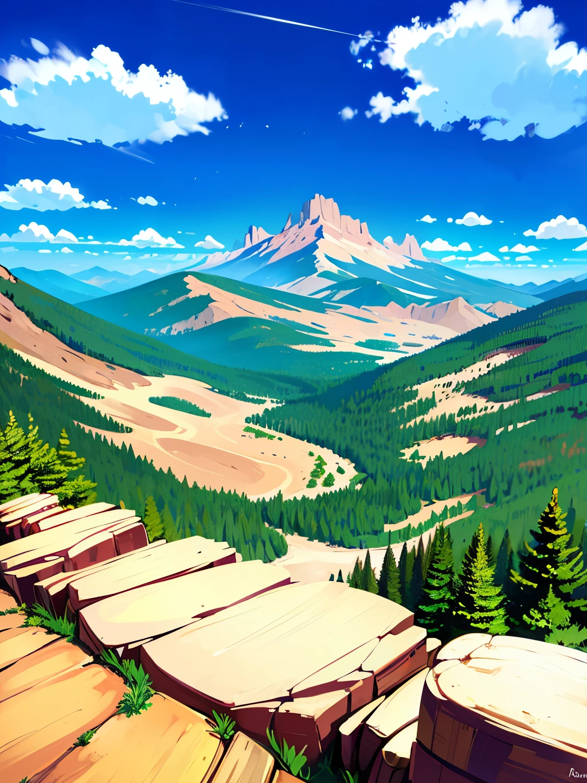 There are no people around、((Nobody is here))、((A natural landscape without any man-made objects))、((Harsh rocky mountain peak))、There is no way、There are no buildings、Untamed Nature、High quality、Detailed