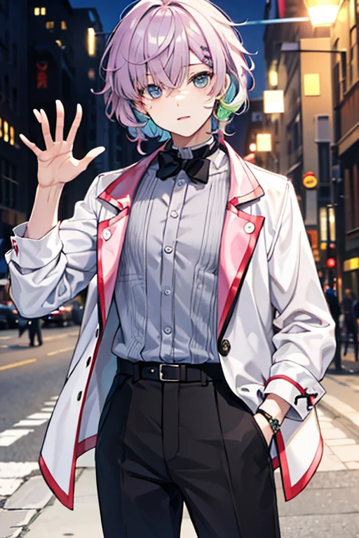 Natural curls mash Good Youth Mini character male Rainbow hair color male Fashionable clothes