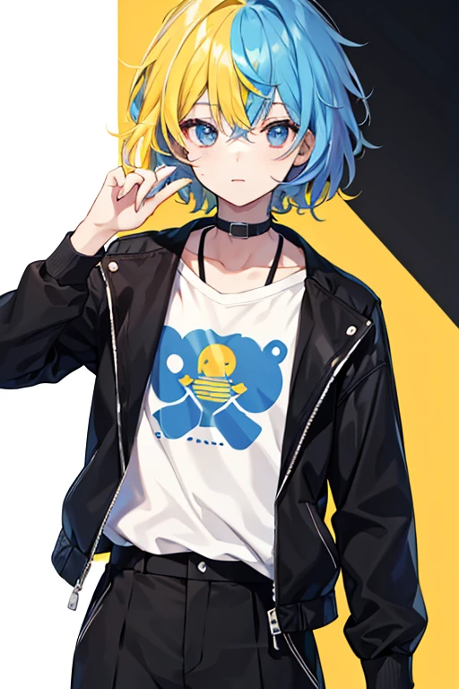 Natural curls mash Good Youth Mini character male Rainbow hair color male Fashionable clothes