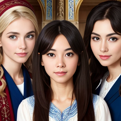 Group Jewish biblical with beautiful focus on face.