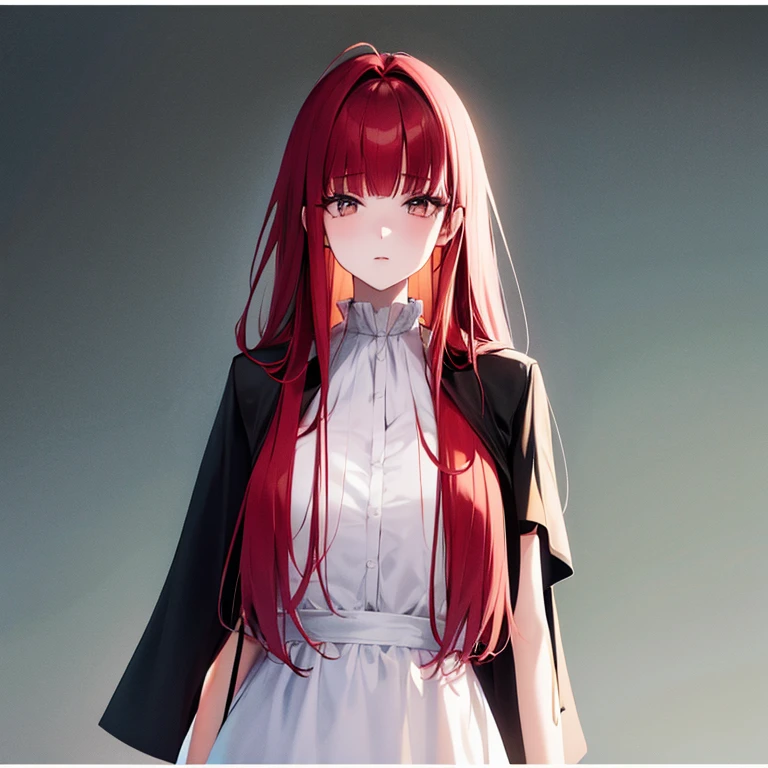 tall slender girl, I dyed half my hair black., Half redhead