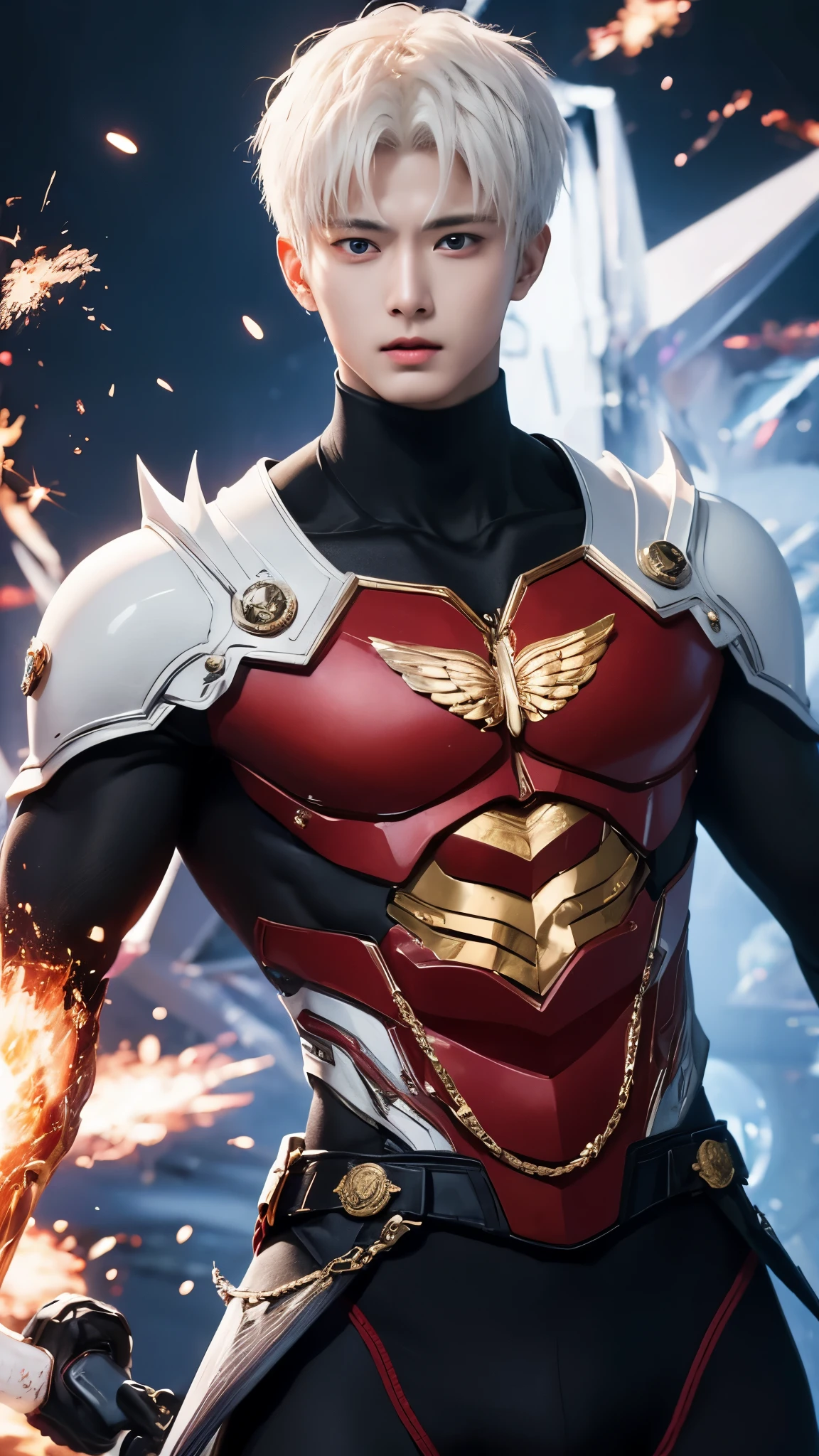 "Indulge in a visual extravaganza as you witness the incredible transformation of Saitama, the handsome 20-year-old with an unparalleled strength and captivating aura. His energetic presence will leave you in awe."