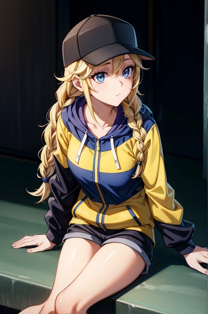 score_9, score_8_up, score_7_up, score_6_up, BREAK alley,slav squatting,track suit,sneaker,baseball cap,smile,v,jewelry,gold necklace,urban style,graffiti,spray paint,samus aran