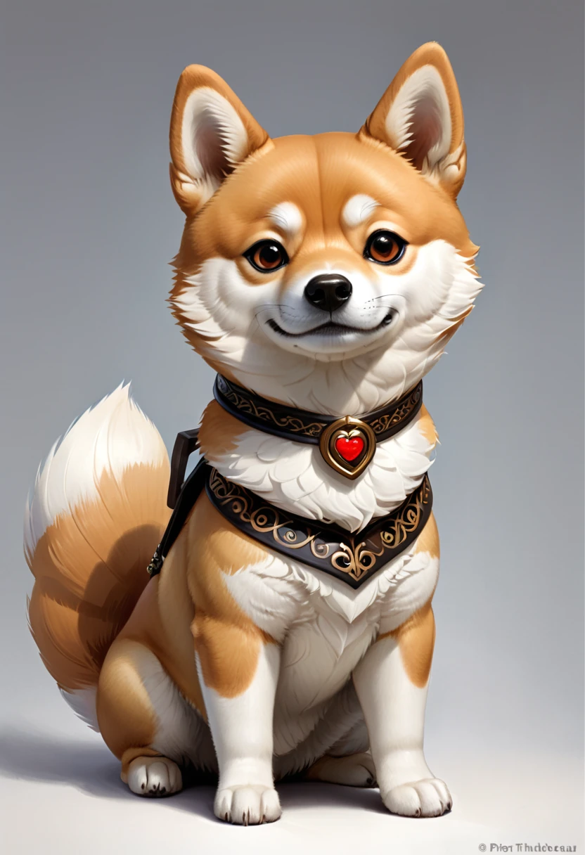 a Shiba Inu, (masterpiece, best quality, Professional, perfect composition, very aesthetic, absurdres, ultra-detailed, intricate details:1.3), by Piper Thibodeau