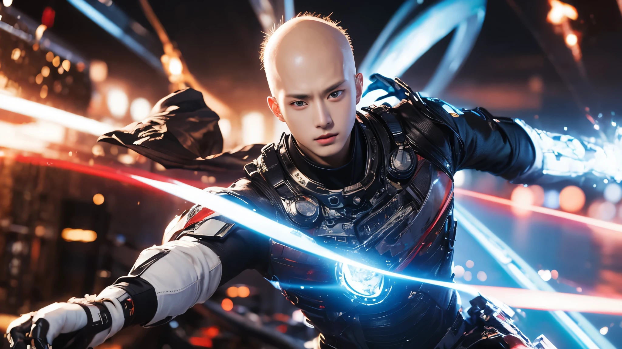"Indulge in a visual extravaganza as you witness the incredible transformation of Saitama, the handsome 20-year-old with an unparalleled strength and captivating aura. His energetic presence will leave you in awe."