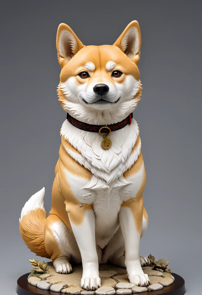 a Shiba Inu, (masterpiece, best quality, Professional, perfect composition, very aesthetic, absurdres, ultra-detailed, intricate details:1.3), by Naoki Urasawa
