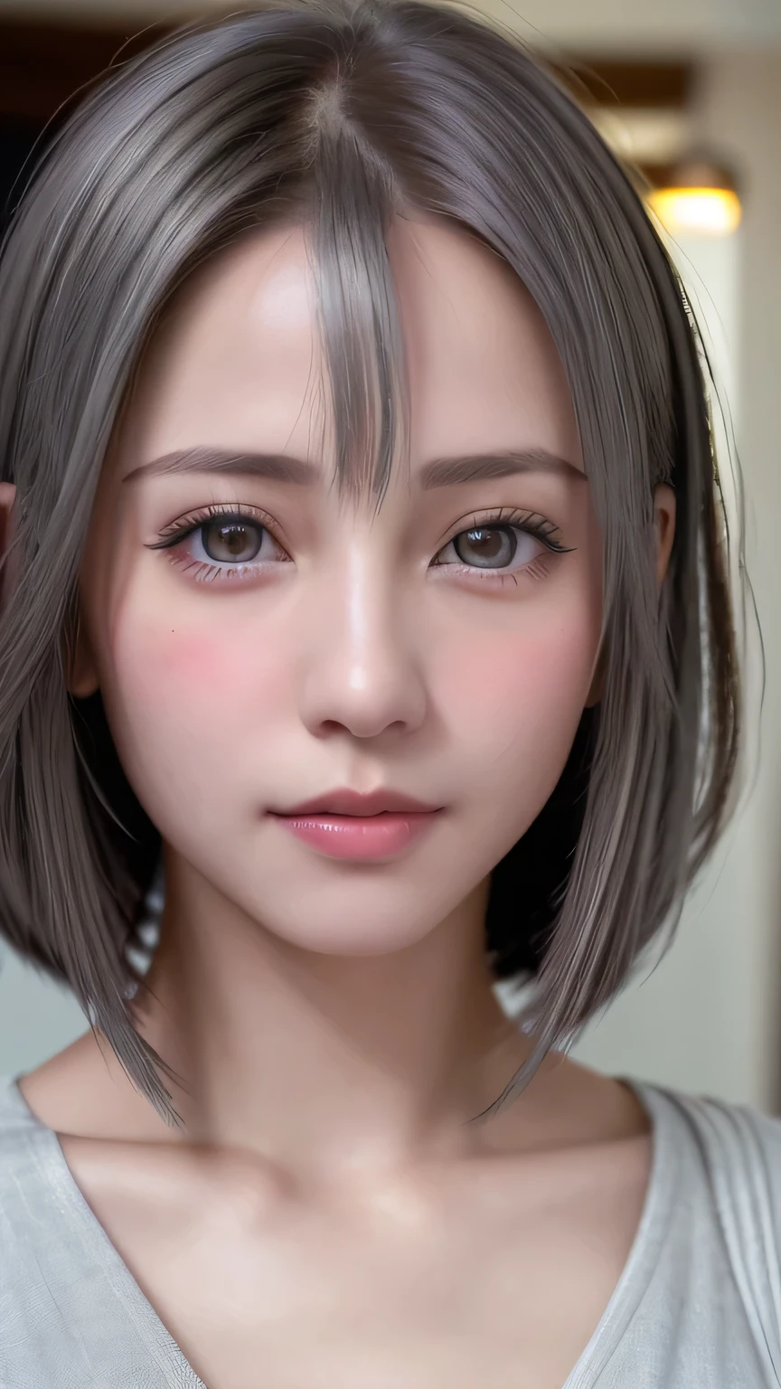 (8k, Realistic, RAW Photos, highest quality: 1.3), (One Girl), so beautiful, (Realistic Face), (boyish, Silver Color Become familiarrry Shorthair), Become familiarautiful , A brilliance that captivates the viewer, Become familiarautiful expression, Become familiarautiful breasts, (Realistic Skin), Become familiar...、Full Body Shot
