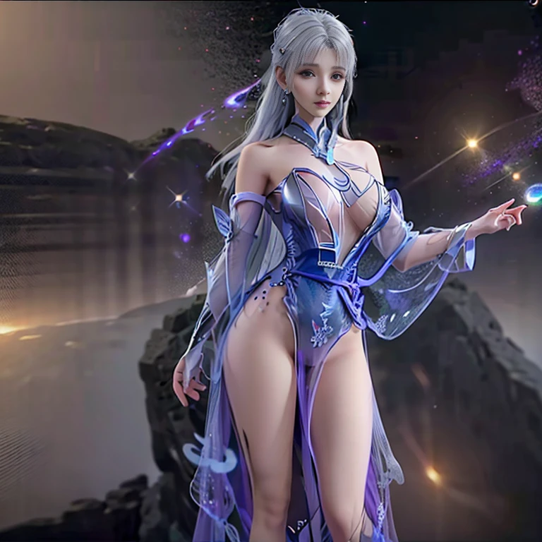 高冷女神坐At the top of a snowy mountain。。Light blue dress made of meticulously made silk, Deep slit shirt, long hair , the most beautiful、The most exquisite hair accessories, Pretty little face and thin eyebrows, the most beautiful、The cleanest face, ((Black Iris:0.8)), Very beautiful eyes, Big round eyes, ((Purple Eyes:1.1)), Exquisite makeup eyelashes, high nose, Wearing earrings, Little Red Lips, rosy face, clean face, beautiful and flawless face, Light滑白皙的皮肤, ((Huge breasts:1.2)), Bloom , ((Huge and super round breasts:0.9)), ((Super firm breasts:1.2)), ((Breast enlargement: 0.8)), Beautiful breasts, slim, ((Thin waist: 0.9)), Beautiful girl upper body, Sexy Girls, skirt, 8K photo, super high quality, super realistic, 10x super pixels, photo般逼真, (Detailed skin high: 1.2), 8K Ultra HD, Digital SLR Camera, soft Light, high quality, volumetric Light, frank, photo, high resolution, Light, 最好的photo, 4k picture quality, 8k, Bokeh, Light滑锋利, 10 times more pixels, (Background Space: 1.8), (galaxy: 1.7), 极Light, Lightning, Super Graphics, The most realistic graphics,(极Light背景: 1.8), solitary, solitary, Extremely sharp, super realistic ."full-body shot。Toes visible。Visible sole。Jade Foot。Toes within the frame。At the top of a snowy mountain。