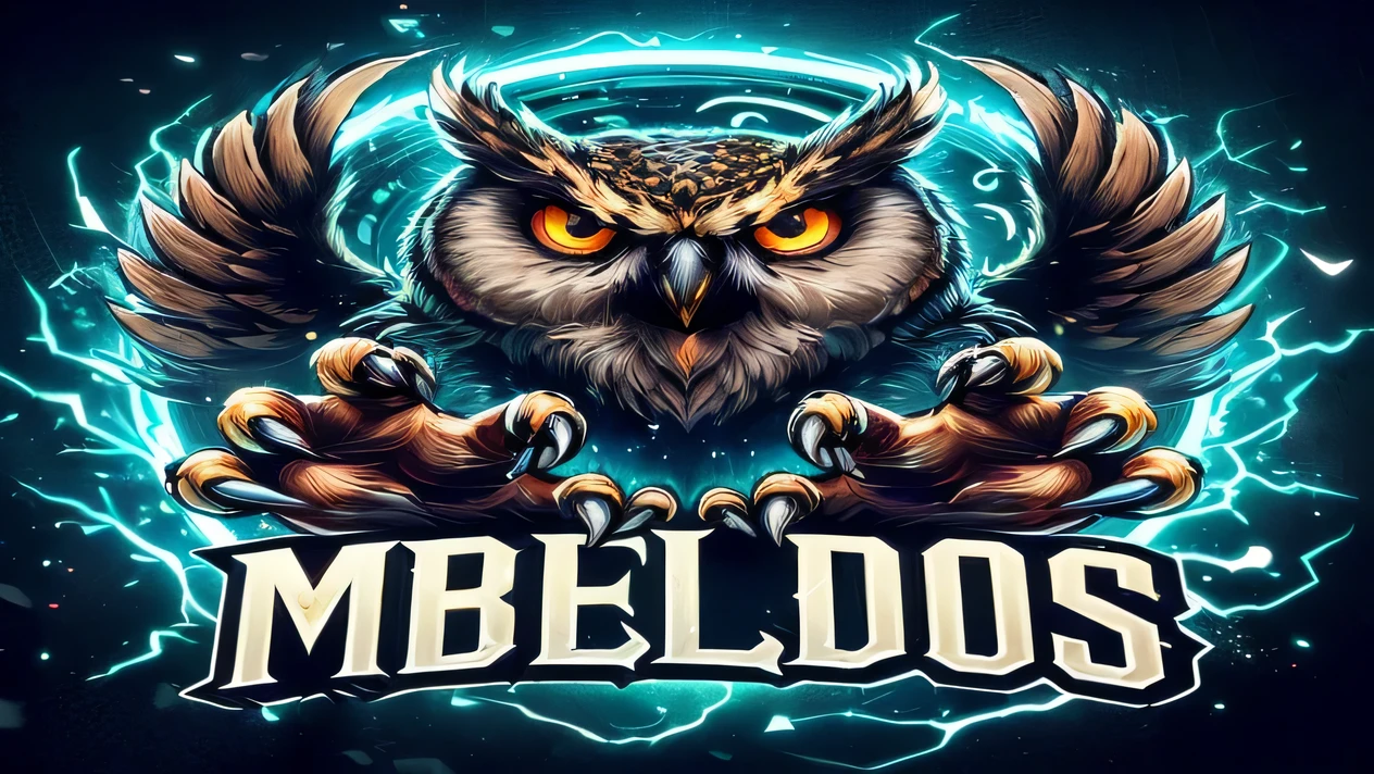 a mascot of an owl with glowing eyes and claws, by Barabás Miklós, game logo, by Miltos Manetas, by Miklós Borsos, by Mathias Kollros, by Mario Dubsky, logo art, by Tadeusz Pruszkówski, by Luis Miranda, medibang