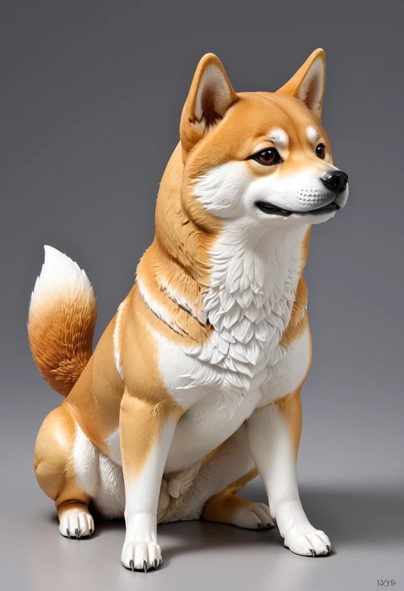 a Shiba Inu, (masterpiece, best quality, Professional, perfect composition, very aesthetic, absurdres, ultra-detailed, intricate details:1.3), by Tsukasa Hojo