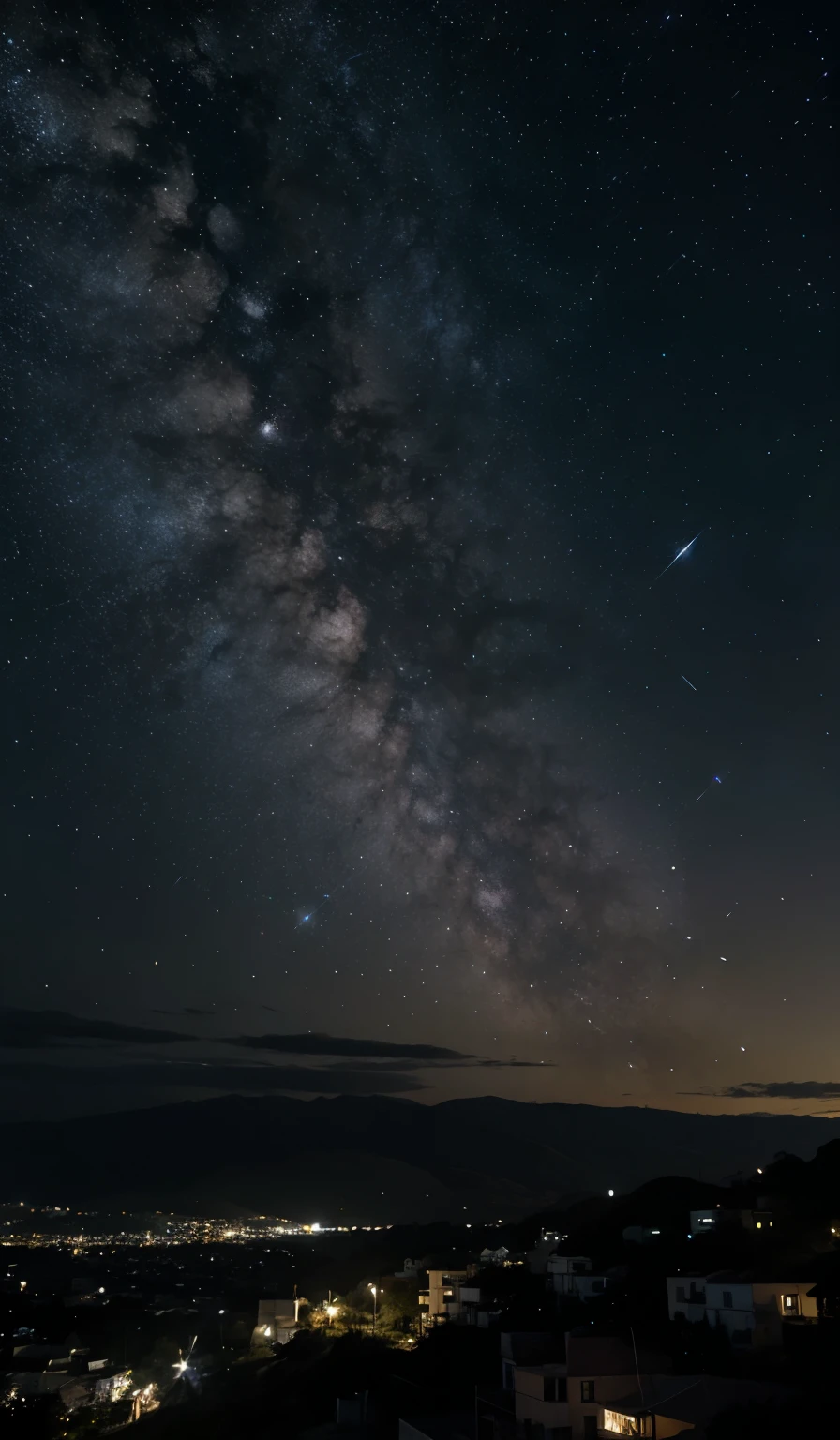 Noche cielo y estrellas