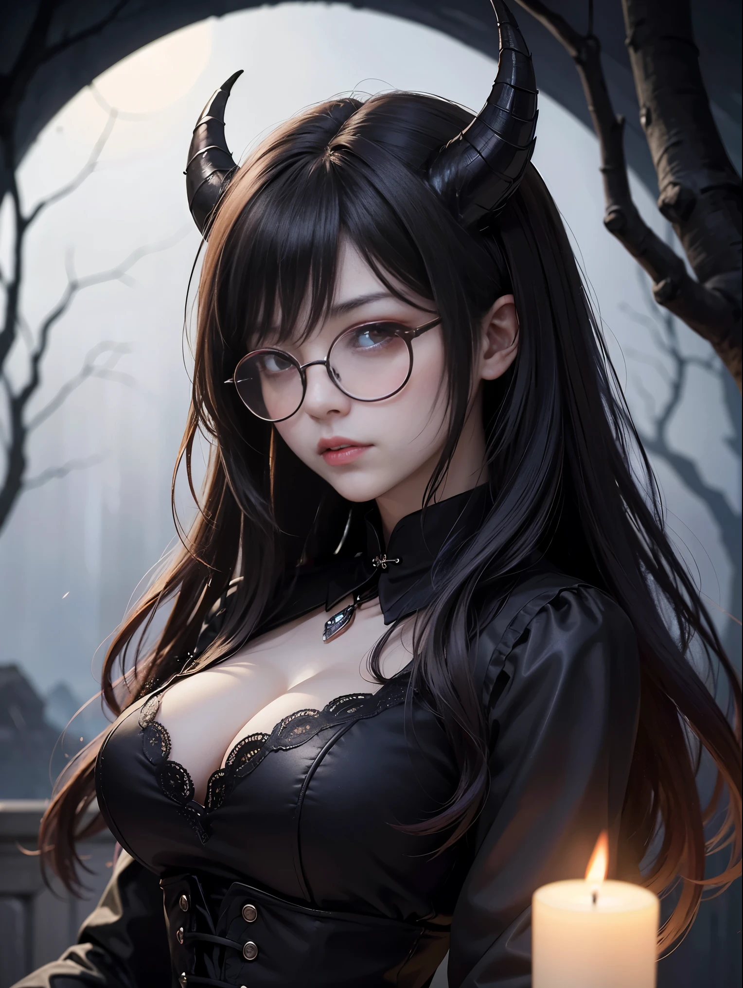 Dark Fantastic Night , Behind me is a big, scary castle , Lots of bats , big, red, Fantastic Moon , Some cliffs , 2. A cave far from the cliff , Some stones , Broken pillars , There are many magical glowing stones around her , dark空の遥か遠くに龍が, horror scene , 美しい女性のdevil , redい魔法の非常に明るい目 , A small magical sphere glowing red in both hands at the same time , オーブを見つめる女性のdevil , Dark Big Wing , ((((Round Glasses))))、(((Big Breasts)))、(Super beautiful face) 、(highest quality,High resolution:1.2),(dark,Threatening:1.1),(Bad luckな:1.1),(devil,Satan,Lucifer:1.1),(devil的な:1.1) highest quality, Very deしっぽed, Realistic, Portraiture, 暗くてSpooky atmosphere, Glowing Eyes, spiritual being, Unforgettably美しい, Ghostly figures, Swirling Mist, Supernatural existence, devilの本質, Shadow-like shape, Spooky whispers, Ominous Aura, Eerie pale skin, Dark and twisted branches, Flickering candle light, Spooky elements, Mysterious and enigmatic, Spectral emergence, Gothic art style, attractive, Spectral range, Extremely depressed, Otherworldly beauty, Mysterious glow, Unforgettably'Don't forget, Cold atmosphere, Spooky and ominous lighting.,(Bad luck,Bad luckな:1.1),(Powerful figure:1.1、Big Breasts、Glasses) 、 ((((Round Glasses)))),(((Big Breasts)))、dark森の女神, Peel back the flesh to reveal the outline of the skeleton, I can see the veins pulsating with an eerie blue light., Wearing a dress made of spider webs、Decorated with crawling insects, Sharp teethを並べた邪悪な笑み, The embodiment of primal fear,、(redい目が光る:1.6)、(redくGlowing Eyes,Sharp teeth:1.1),(Black wings,thick,shabby:1.1),(hellish landscape:1.1),(fire,sulfur:1.1),(Threatening雰囲気:1.1),(dark shadows,Threatening presence:1.1),(Bad luck clouds,Stormy Skies:1.1),(dark,Spooky atmosphere:1.1),(Bad luck aura,Evil energy:1.1),(dark aura,cigarette:1.1),(Extreme heat,Burning Flames:1.1),(Surreal,Nightmare Visions:1.1), (Ultra-precision needles) , Blood splattered on the body, Pale face , Dark Red Lip , Black Devil Wear , Shaped body , 彼女の周りのredい魔法 , redマナのローテーション、highest quality, Very deしっぽed, Realistic, Portraiture, 暗くてSpooky atmosphere, Glowing Eyes, spiritual being, Unforgettably美しい, Ghostly figures, Swirling Mist, Supernatural existence, devilの本質, Shadow-like shape, Spooky whispers, Ominous Aura, Eerie pale skin, Dark and twisted branches, Flickering candle light, Spooky elements, Mysterious and enigmatic, Spectral emergence, Gothic art style, attractive, Spectral range, Extremely depressed, Otherworldly beauty, Mysterious glow, Unforgettably'Don't forget, Cold atmosphere, Spooky and ominous lighting、(redい目が光る:1.6)、(redくGlowing Eyes,Sharp teeth:1.1),(Black wings,thick,shabby:1.1),(hellish landscape:1.1),(fire,sulfur:1.1),(Threatening雰囲気:1.1),(dark shadows,Threatening presence:1.1),(Bad luck clouds,Stormy Skies:1.1),(dark,Spooky atmosphere:1.1),(Bad luck aura,Evil energy:1.1),(dark aura,cigarette:1.1),(Extreme heat,Burning Flames:1.1),(Surreal,Nightmare Visions:1.1),(Predicting the end:1.1),(Twisted corners,Fiery crown:1.1),(Bad luck whispers,devilのような笑い:1.1),(Cry of pain,echoing screams:1.1),(Bad luck symbols,Ancient runes:1.1),(Mysterious Relic,dark artifacts:1.1),(Infernal Ritual,Ritual sacrifice:1.1),(devil的な minions,creatures of darkness:1.1),(Desolate,Barren Wilderness:1.1)、