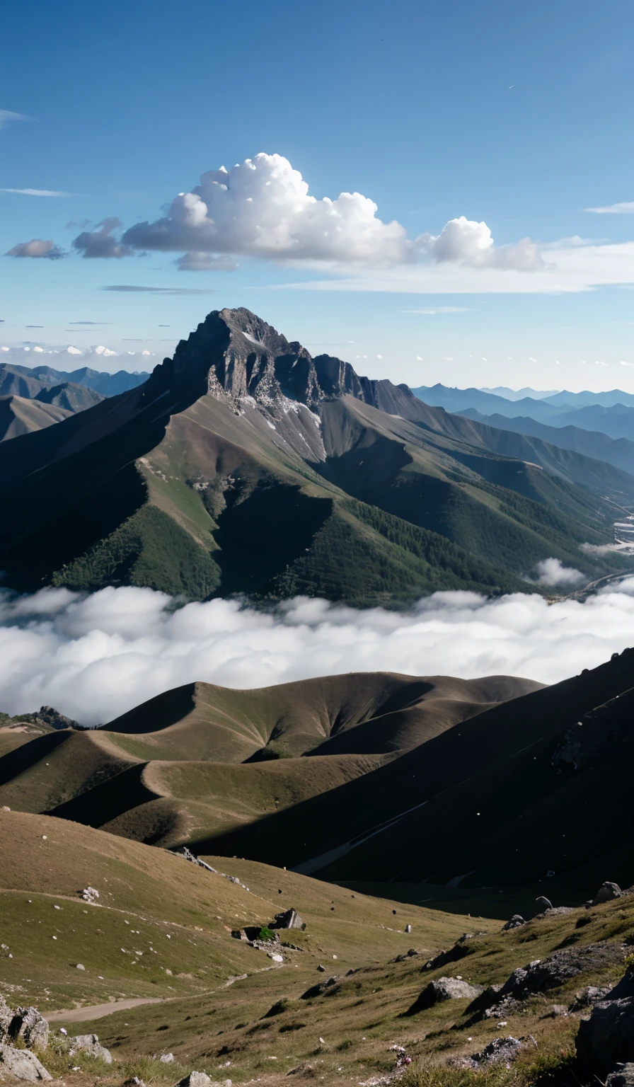 high mountain and sky 