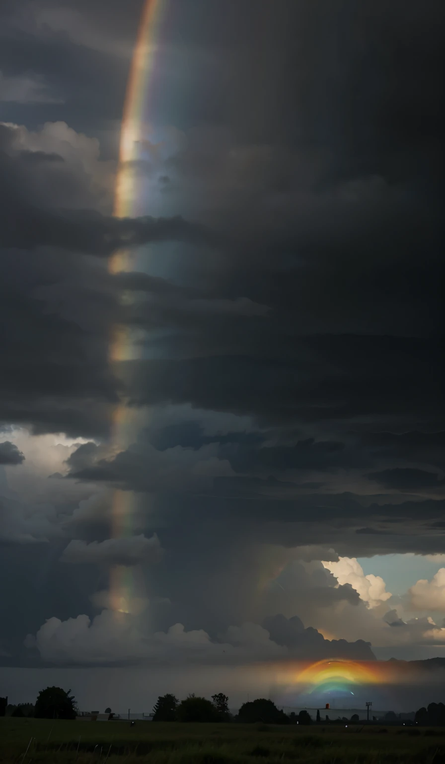Rainbow emerges after the rain