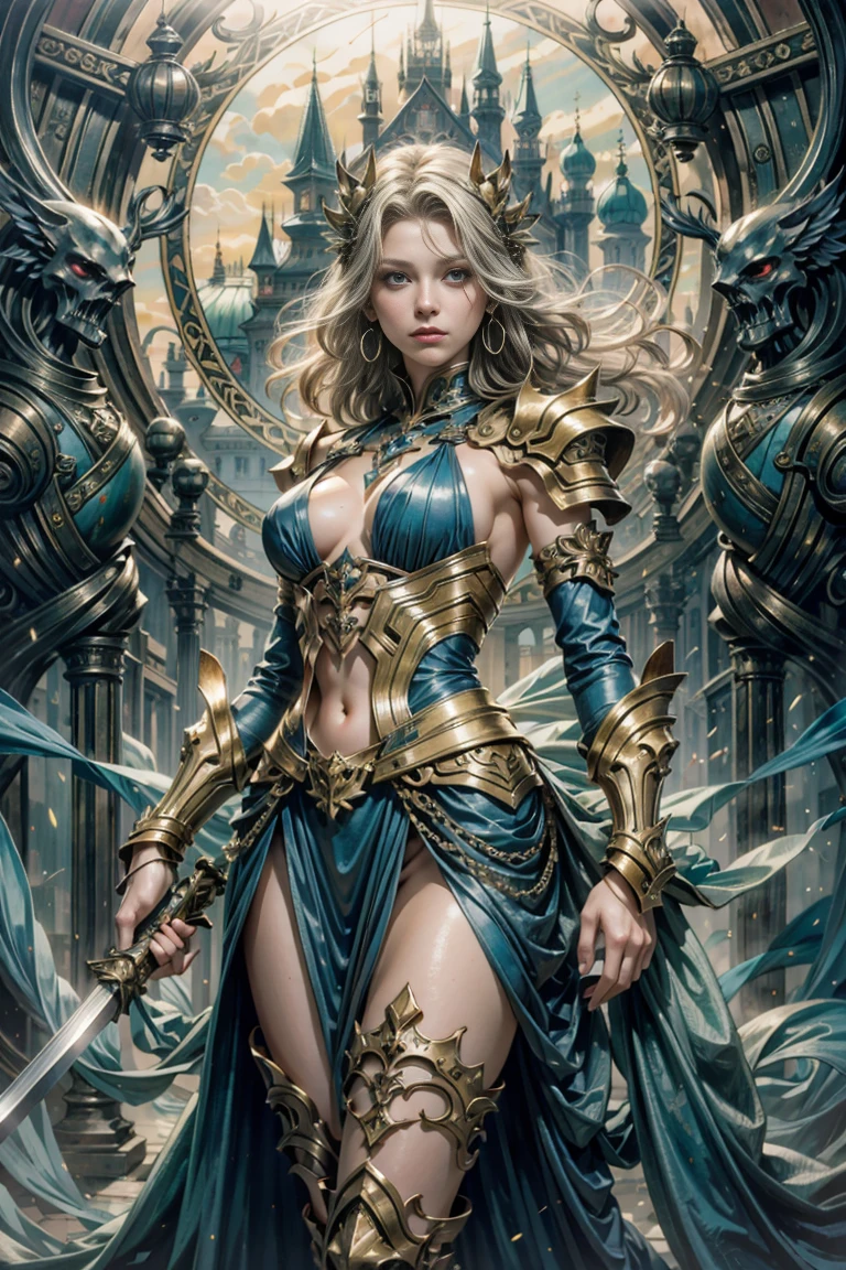 (full-body shot:1.5) , a group of female adventurers, cinematic composition, each wearing intricate patterned clothing and armor, beautiful detailed eyes, beautiful detailed lips, extremely detailed eyes and face, long eyelashes, dynamic poses, varied facial expressions, advanced equipment and weapons, dramatic lighting, epic fantasy landscape, (best quality,4K,8k,highres,masterpiece:1.2),ultra-detailed,(realistic,photorealistic,photo-realistic:1.37),cinematic angle, dramatic atmosphere, vibrant colors, fantasy art, digital painting