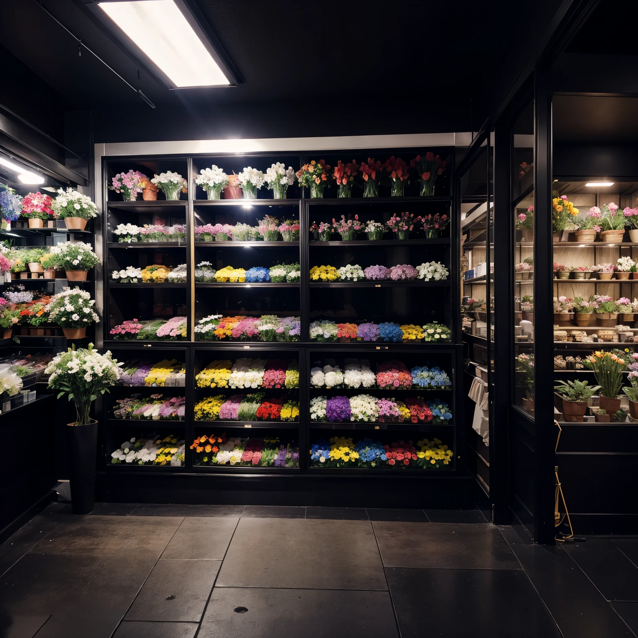 A flower shop a black colour dress 8 k ultra Disney