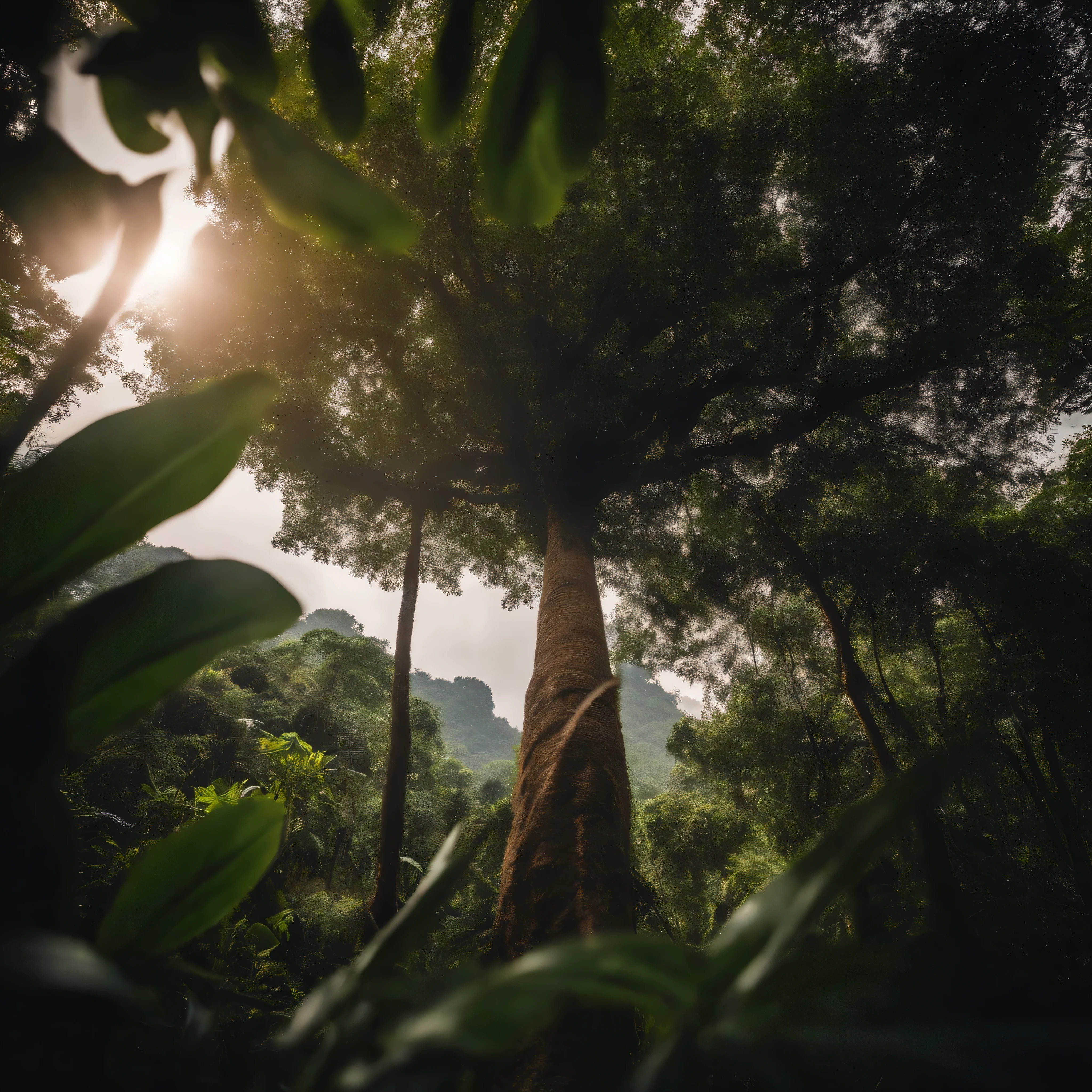 Popat in tree in jungle