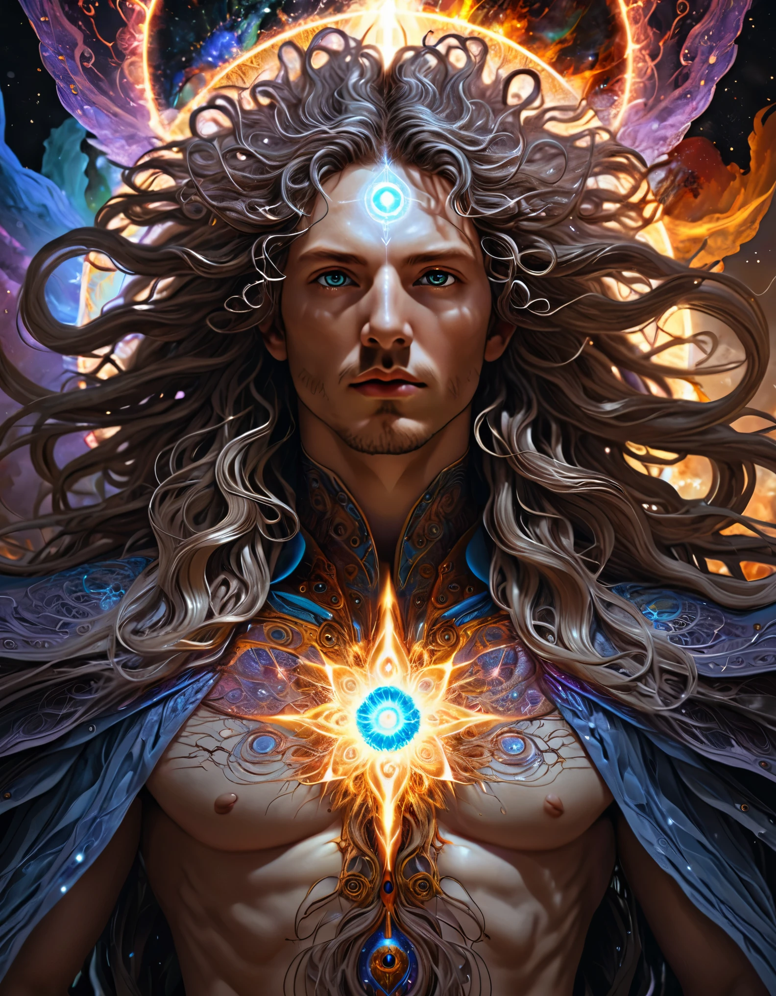 guts, metatron, splendid, magnificent, digital painting, realistic style, detailed textures, vibrant colors, dynamic lighting, high-contrast, ultra-detailed, powerful presence, intense eyes, flowing hair, intricate design, divine aura, ethereal atmosphere, intricate patterns, awe-inspiring, grandeur, heavenly, otherworldly, majestic, celestial, mystical, cosmic energy
