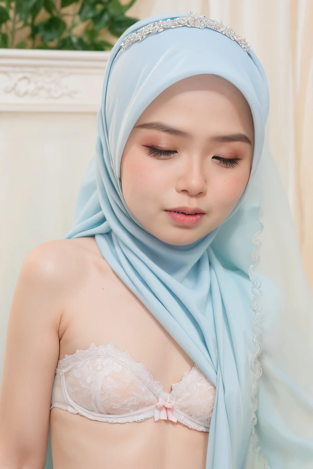 Fujifilm XT3, 8k,close up photo, masterpiece, best quality, (((1girl))), solo,realistic, ((looking at viewer)), photorealistic, (extremely detailed face), looking at viewer, ultra-detailed eyes and pupils, ultra detailed, serious expression, standing against a city skyline at night, cropped top,shirts, Suit skirt, ((navel)), short hair, blonde, ((Small Tits:0.9)), ((Flat Chest:1.6)), Wear sunglasses and act like Rosyam, ((Closed Eyes)), ((Strapless Colourful bra Flat Chest)), Naked, Angry pose, Angry face, (((HIJAB MALAY GIRL))), masutepiece, High quality, UHD 45K, Realistic face, Realistic skin feeling , A Japanese Lady, , , Very cute and baby-like face, (((FLAT CHEST))), (MATRIX WORLD), ((look In front at the camera and SADNESS)), ((())), (((CUTE GIRL))), ((PEACH PASTEL LIPS)), ((SATIN LACE)), ((CHUBBY)), ((UNDRESS)). Brown, Flat Chest, Wearing G-String. Sitting, from behind view up, seductive pose, (Small face)
