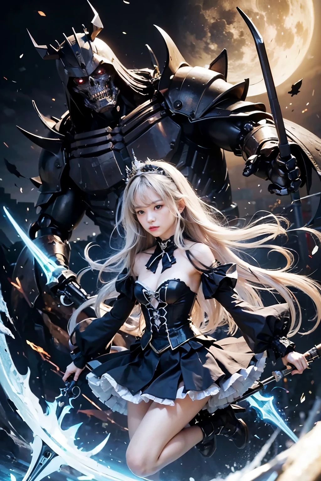 (masterpiece, best quality:1.2), (8k uhd, 16k, 32k, ultra high res), (photorealistic:1.37), (RAW photo), ultimate-realistic, ultimate-realistic details, ultimate-realistic texture, ultimate-intricate details, ultimate-realistic lighting, ultimate-realistic shadow, 1 japanese girl, ultimate-cute face, ultimate-RAW skin, ultimate-realistic eyes, (mechanical:1.4),  (armor), full body, wide shot