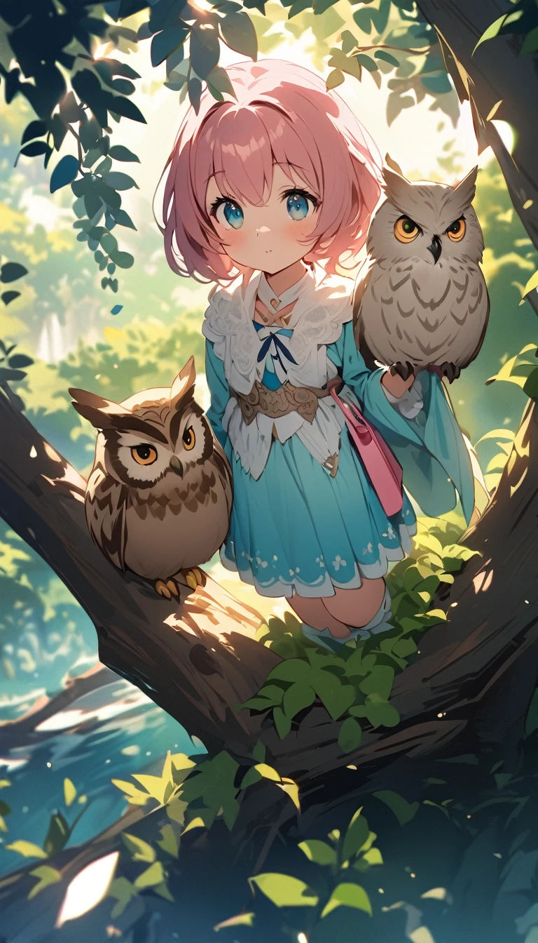 vivid, detailed, hd quality, natural look, masterpiece, best quality, high quality, detailed, ultra detailed, hyper detailed, insanely detailed, exquisite, beautiful, FHD, Full-HD, 4K, 8K, 16K, highres, absurdres, 35mm film.
Once upon a time, there was a young girl named Lily who lived in a small village by the edge of a vast forest. Lily loved nothing more than exploring the forest and discovering new creatures and plants.
One day, Lily stumbled upon a clearing deep in the forest, where she found a wise old owl perched atop a gnarled tree. The owl looked at her with wise, piercing eyes and spoke to her in a gentle, melodic voice.
"Lily, you have a special gift," the owl said. "You have the ability to see the world in a way that few others can. You have the gift of curiosity and wonder."
Lily was fascinated by the owl's words and asked him how she could use her gift.
"Use your curiosity and wonder to explore the world around you," the owl said. "Ask questions, seek out new experiences, and never stop learning. By doing so, you will come to know yourself and the world in a deeper way."
Lily took the owl's words to heart and began to explore the world with a newfound sense of purpose. She asked questions, sought out new experiences, and learned from everyone she met.
As she grew older, Lily became known throughout the village as a wise and knowledgeable person. She shared her insights and wisdom with others, and her curiosity and wonder continued to inspire and uplift those around her.
Years later, when Lily was an old woman, she returned to the clearing in the forest where she had met the wise old owl. She found the tree still standing, and the owl still perched atop it.
"You have come full circle, Lily," the owl said. "Your gift of curiosity and wonder has taken you on a journey of self-discovery and growth. And now, it is time for you to share that gift with the world, so that others may follow in your footsteps and find their own path."
And with that, Li