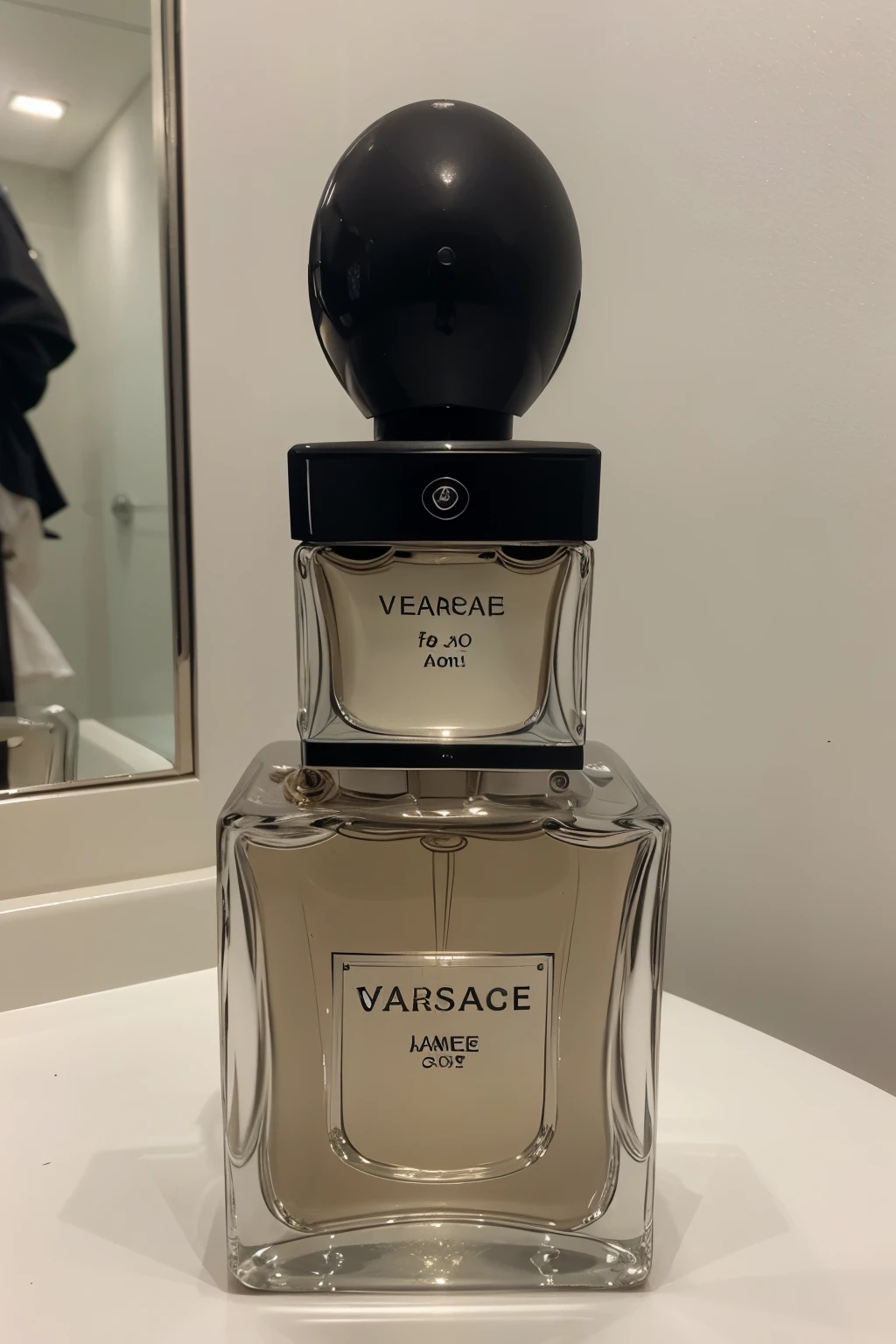 un perfume de hades , de color negro , no tan llamativo , similar a versace