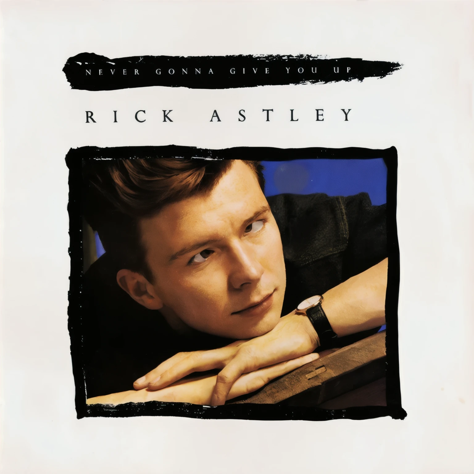 rick astley with crossed eyes, confuse