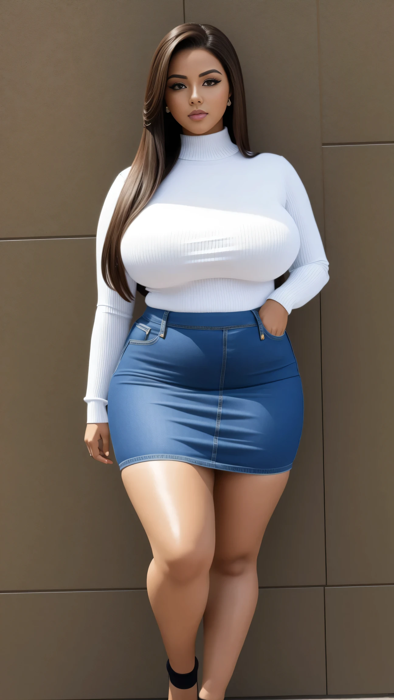 Mehwish Hayat pakistani sexy curvy plus size body beautiful actress in a SHEIN ICON Denim A-Line Skirt With Diagonal Pockets And Ruffled Hem posing for a picture in Wildflower Wonderland Way for a photoshoot, camera front facing, smilling face, head to toe view, full body shot, hourglass body shape, curvy plus size body, bigger waist, busty, big hips, fleshy thighs, thick thighs, busty, full body view, head to to view, full body shot, sexy girl, beautiful curves, curvy model, attractive curves, attractive feminine curves, gorgeous woman, Wildflower Wonderland Way background,