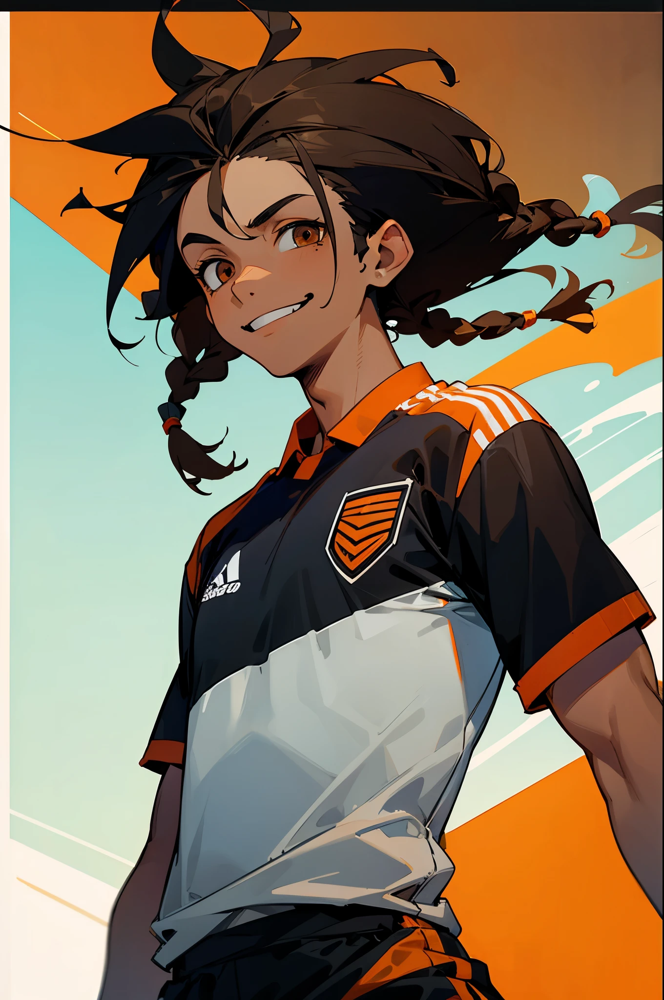 uma mulher branca, cabelo negro e longo, corpo atletico, corpo forte, fisiculturista, peitos grandes, black sweatpant, manto preto, cropped preto, Ninja, Universo Naruto, expression serious, boca fechada, de frente para o telespectador, foco feminino, peitos grandes