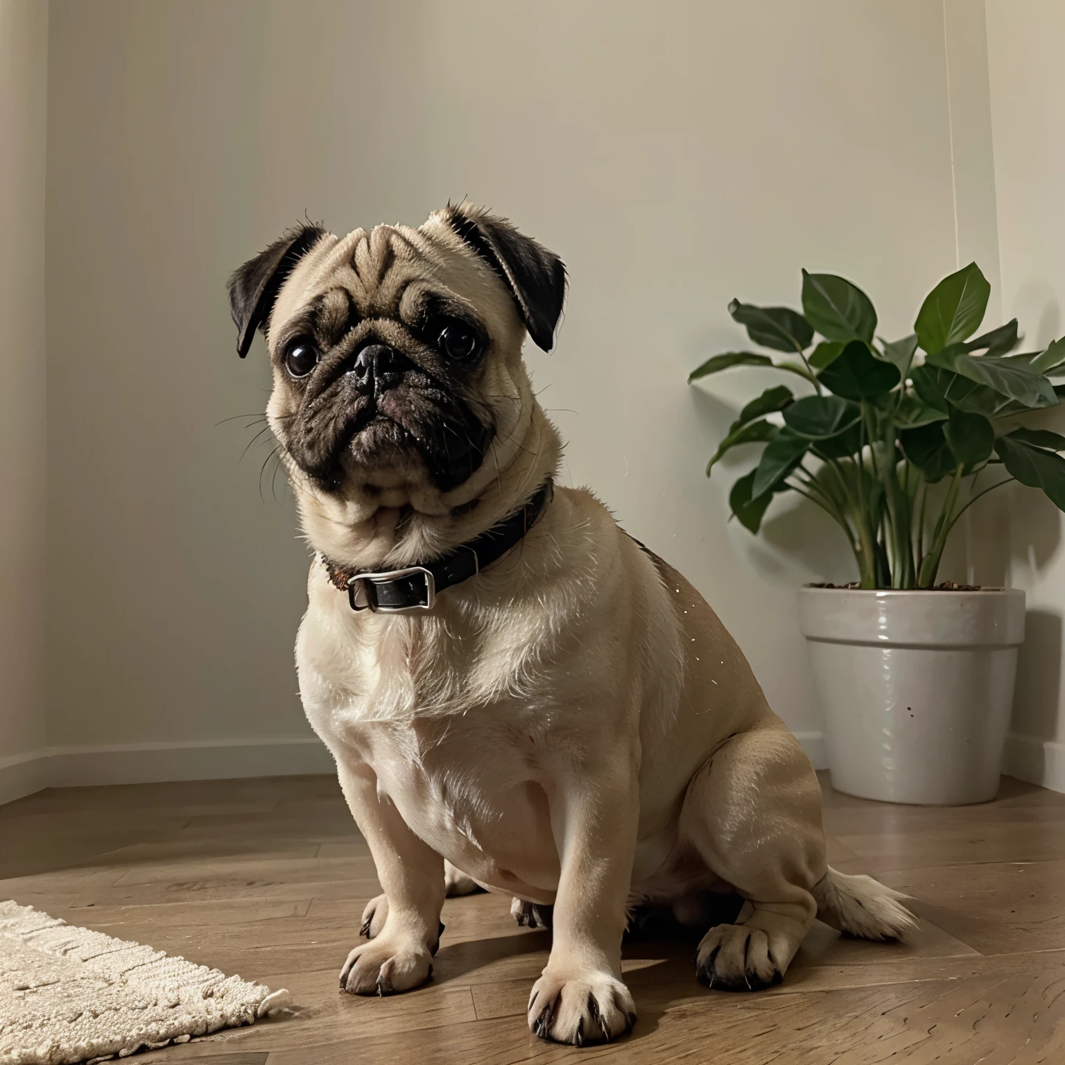 Hazme una imagen que sea un bigul que se llame linda ay un pug que se llame Gela