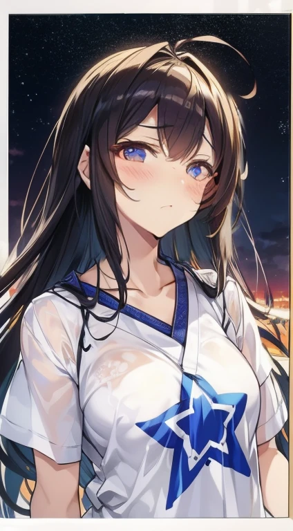 1 Realistic photos of beautiful stars from Japan, Cabelo flutuante, Pele branca, maquiagem leve, Tamanho do peito de 32 polegadas, Vestindo uma blusa cinza com decote em V, I'm playing the guitar, No Bar Noturno, retrato em close, hesitante, nffsw